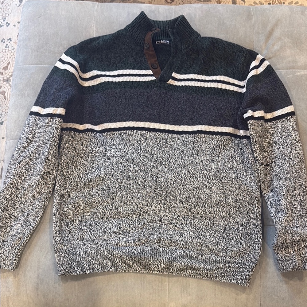 Chaps 100% cotton pullover sweater